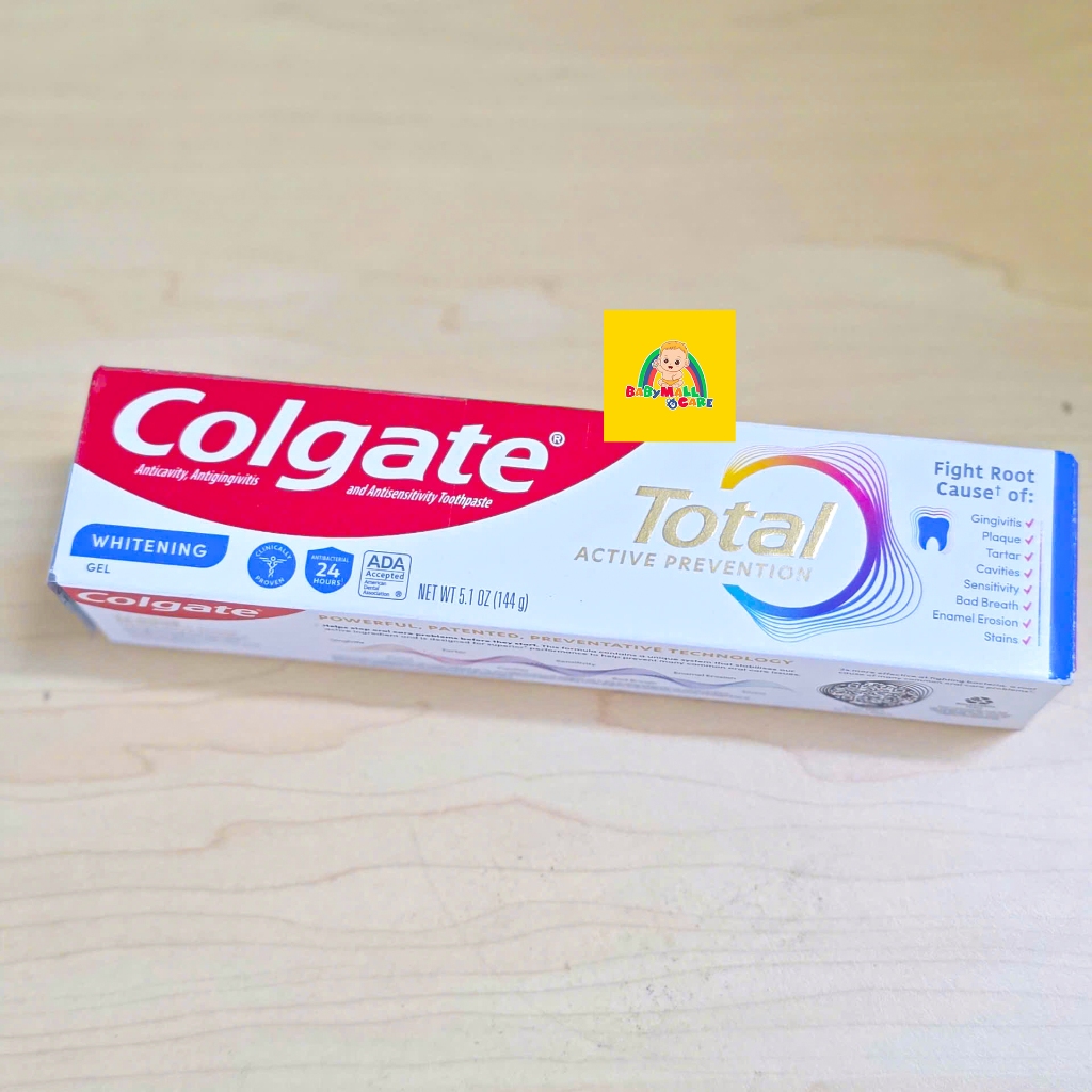 Kem Đánh Răng Colgate Total Active Prevention Whitening Gel 144g | Babymall & Care