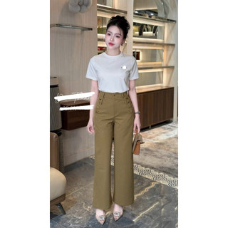 ( Sale ) Quần thô xuông túi cúc form dáng nét lên đồ siêu xinh cao cấp