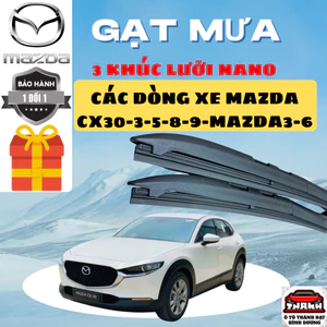 Gạt Mưa Ô Tô MAZDA CX30, BT50, CX5, CX8, CX9, MAZDA 2, MAZDA3,6... Lưỡi Silicon NANO Gạt Sạch Êm.3K