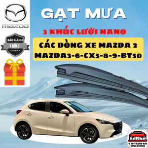Gạt Mưa Ô Tô MAZDA 2, BT50, MAZDA 3,6 CX30, CX5, CX8, CX9, ... Lưỡi Silicon NANO Gạt Sạch Êm.3K