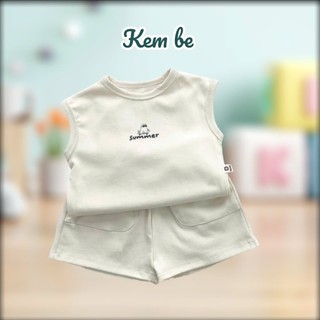 Bộ ba lỗ bộ sát nách cotton 100% – mềm mịn, thấm hút mồ hôi – bé trai & bé gái – size 8-32kg #BL2