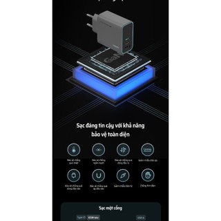 Củ Sạc GaN CUKTECH AD653C 2C1A | Cống Suất 65W Max | Hỗ Trợ Sạc Nhanh | Thiết Kế Nhỏ Gọn | Bảo Hành 18 Tháng