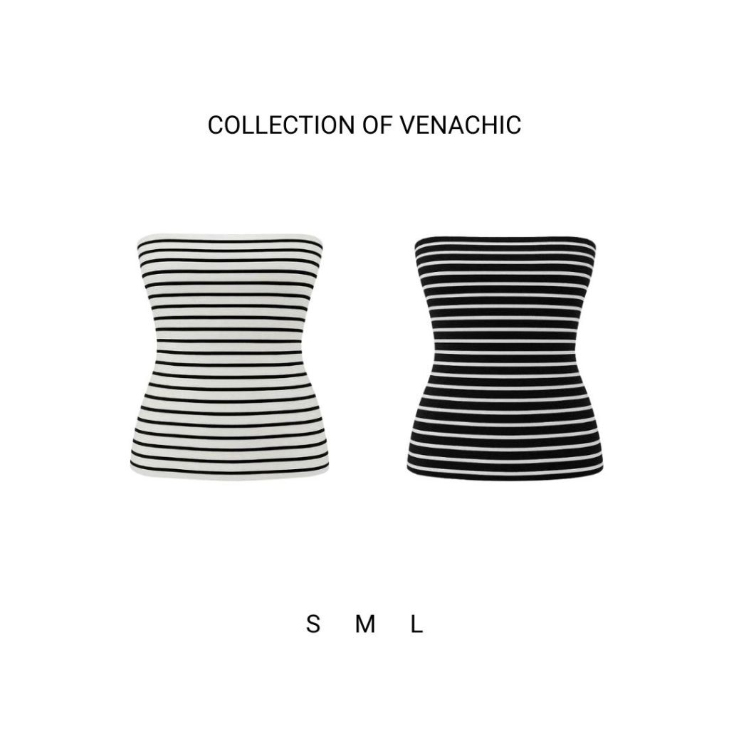 [KÈM MÚT] Áo ống kẻ sọc basic ôm body vải cotton mịn Venachic Women A23M | BigBuy360 - bigbuy360.vn