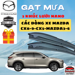 Gạt Mưa Ô Tô MAZDA CX8, BT50, CX5, CX9, MAZDA 2, MAZDA3, 6 CX30... Lưỡi Silicon NANO Gạt Sạch Êm.3K