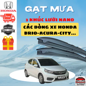 Gạt Mưa BRIO : Cần Gạt Mưa HONDA BRV, CRV, HRV, CITY, CIVIC, JAZZ. Silicon NANO Gạt Sạch Êm. 3K
