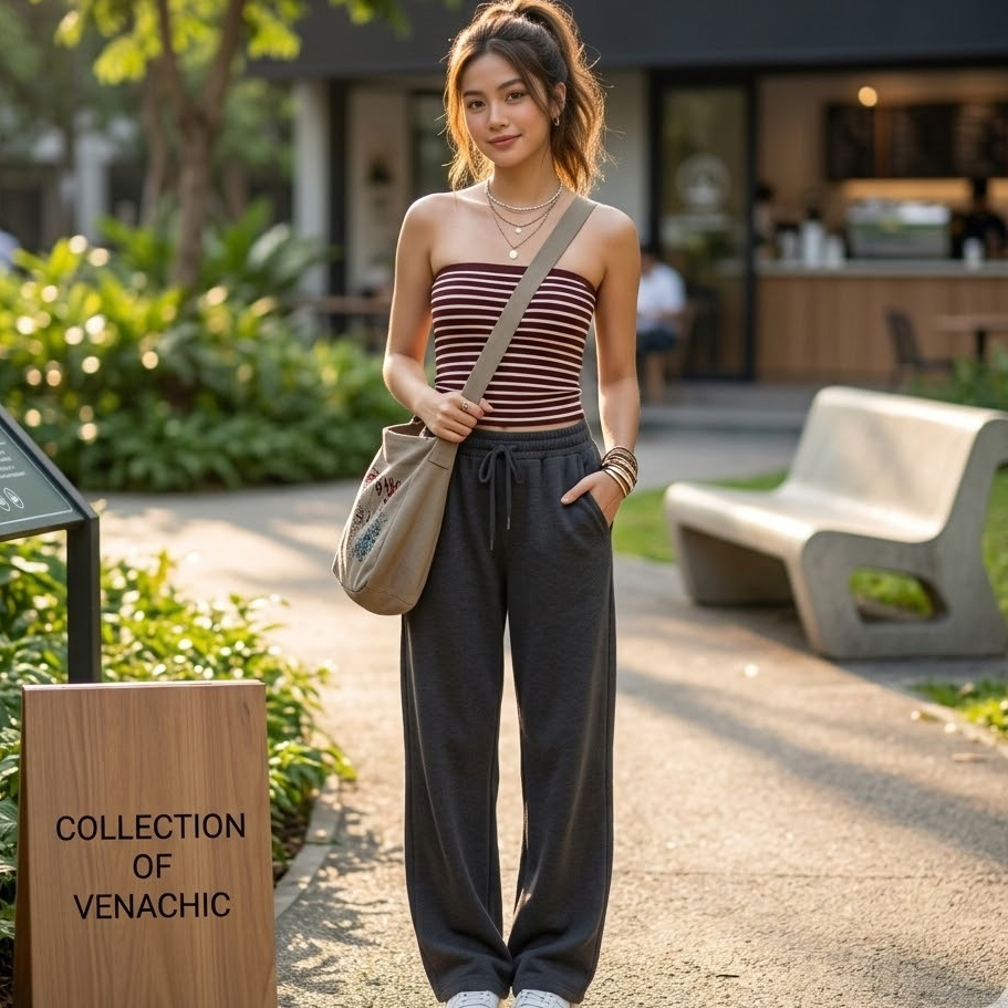 [KÈM MÚT] Áo ống kẻ sọc basic ôm body vải cotton mịn Venachic Women A23M | BigBuy360 - bigbuy360.vn