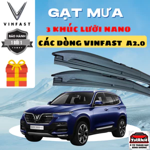 Gạt Mưa Ô Tô Các Dòng VINFAST LUX A2.0, VFe34 ,vf3, vf5,VF6,VF7,8,9, FADIL, LIMO GREEN, HERIO, 3 Khúc Hibrid Gạt Sạch Êm