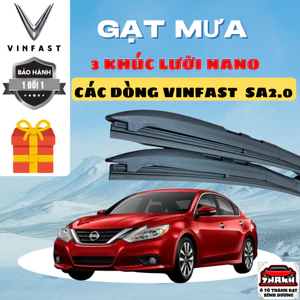 Gạt Mưa LUX SA2.0 : Gạt MƯA Ô Tô VINFAST, VFe34, VF3, VF5,6,7,8,9, FADIL,HERIO,LIMO GREEN, Lưỡi Silicon NANO Gạt Sạch ÊM