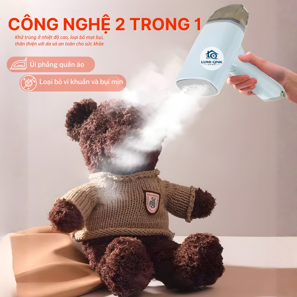 Máy Ủi Hơi Nước Cầm Tay Chính Hãng LUMI QNK HOME - Gấp Gọn Dễ Dùng Tiện Lợi Phù Hợp Cho Mọi Gia Đình