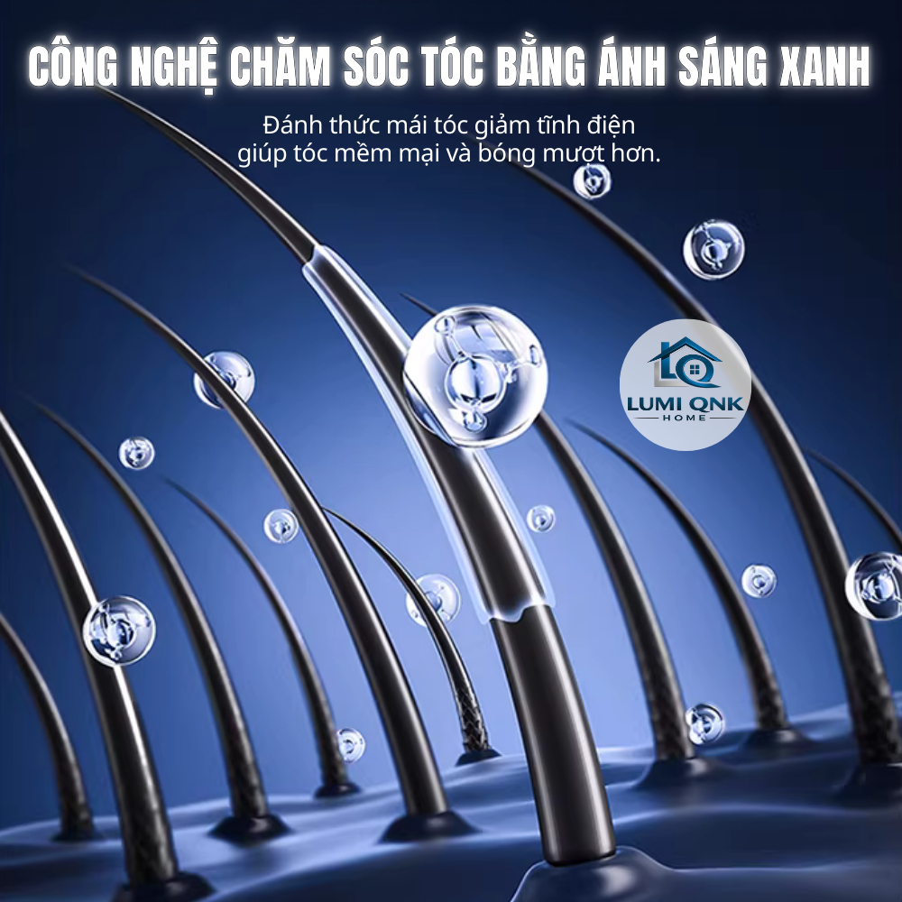 Máy Sấy Tóc Du Lịch LUMI QNK HOME Gấp Gọn Sấy Nhanh Gió Mạnh Nhẹ Tay Bảo Vệ Tóc