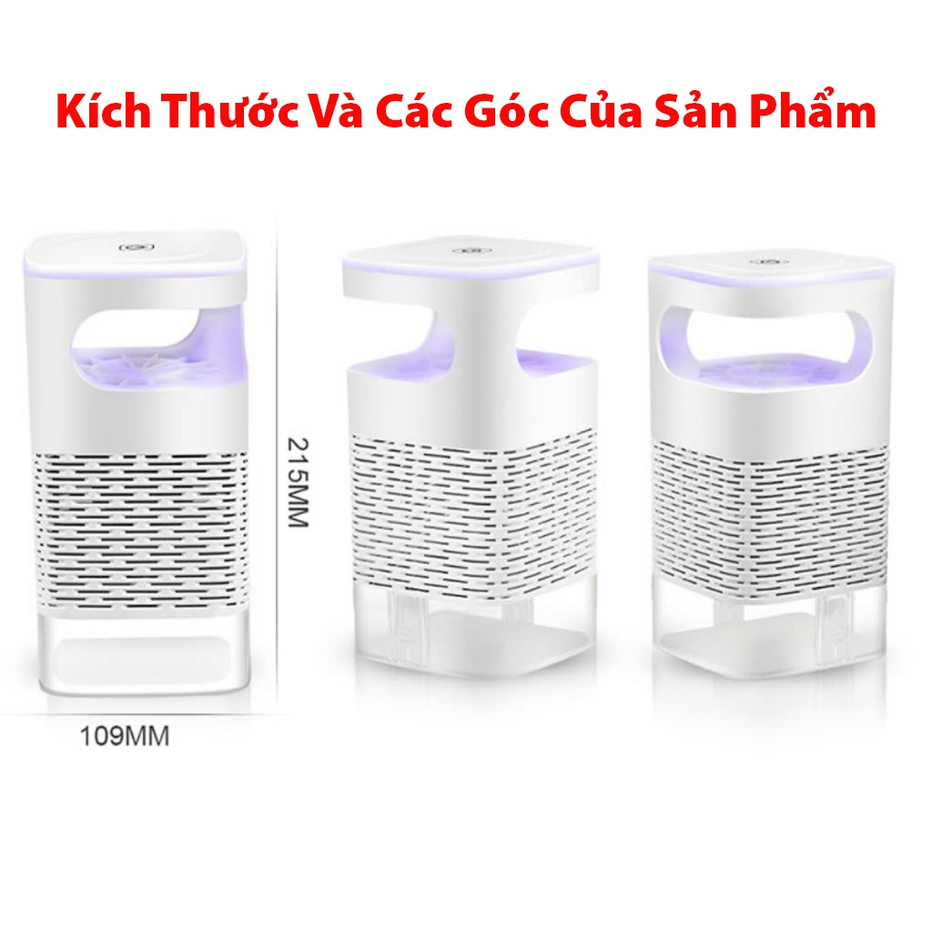 Đèn Bắt Muỗi, Máy Bắt Muỗi Loại To 21cm thông minh công nghệ cao, cổng sạc usb bảo hành 1 năm