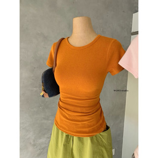𝐏𝐡𝐢𝐞𝐧 𝐖𝐆𝐖𝐄 | (Sẵn) w8558 Áo Thun Cotton Co Dãn Ôm body Bản Có Mút Đệm Ngực