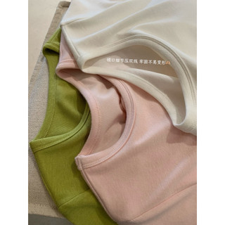 𝐏𝐡𝐢𝐞𝐧 𝐖𝐆𝐖𝐄 | (Sẵn) w8558 Áo Thun Cotton Co Dãn Ôm body Bản Có Mút Đệm Ngực