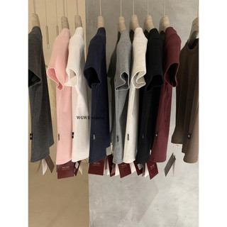 𝐏𝐡𝐢𝐞𝐧 𝐖𝐆𝐖𝐄 | (Sẵn) w8539 Áo Thun Co Dãn Cổ Tròn Fit Dáng Cộc Tay