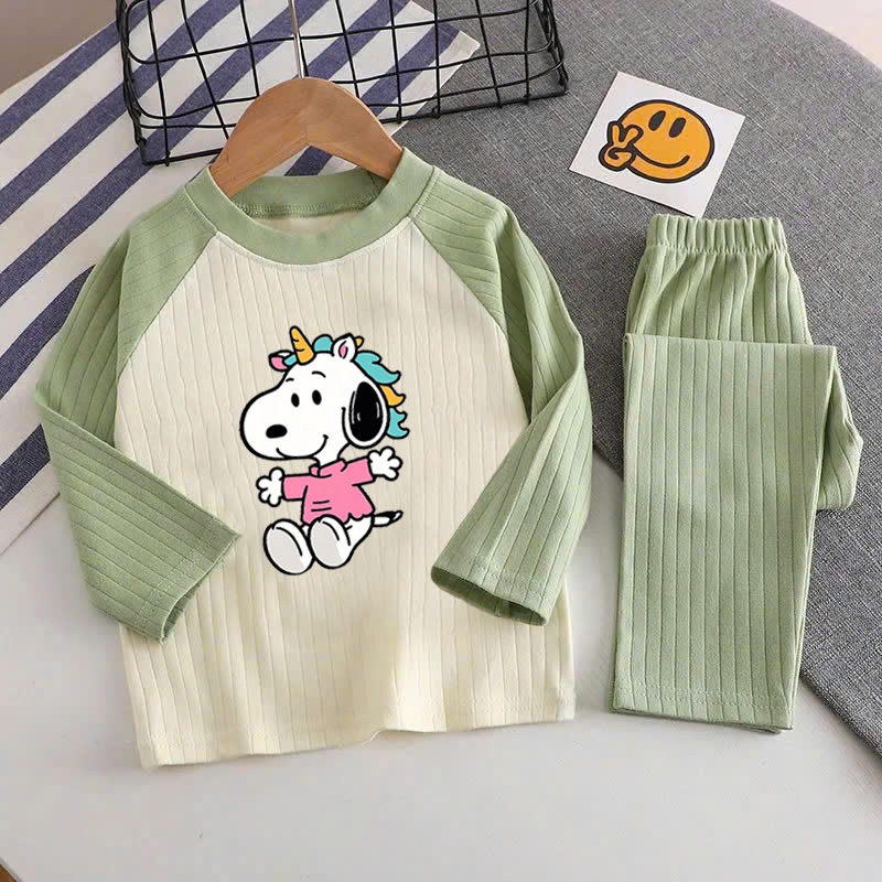 🌸 ĐỒ BỘ BÉ GÁI DÀI TAY GÂN MỀM MỊN – HÌNH DỄ THƯƠNG 🌸 DG538