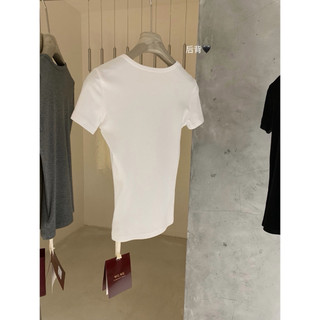 𝐏𝐡𝐢𝐞𝐧 𝐖𝐆𝐖𝐄 | (Sẵn Hồng) w8821 Áo Thun Ôm Vải Mềm Mịn Cotton Co Dãn 5 Màu Trơn