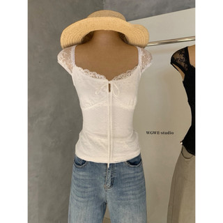 𝐏𝐡𝐢𝐞𝐧 𝐖𝐆𝐖𝐄 | w8668 Áo Thun Ren Ôm Slay Co Dãn