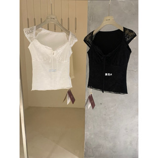 𝐏𝐡𝐢𝐞𝐧 𝐖𝐆𝐖𝐄 | w8668 Áo Thun Ren Ôm Slay Co Dãn