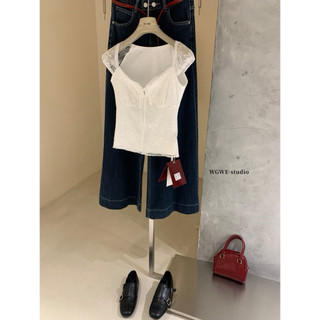 𝐏𝐡𝐢𝐞𝐧 𝐖𝐆𝐖𝐄 | w8668 Áo Thun Ren Ôm Slay Co Dãn