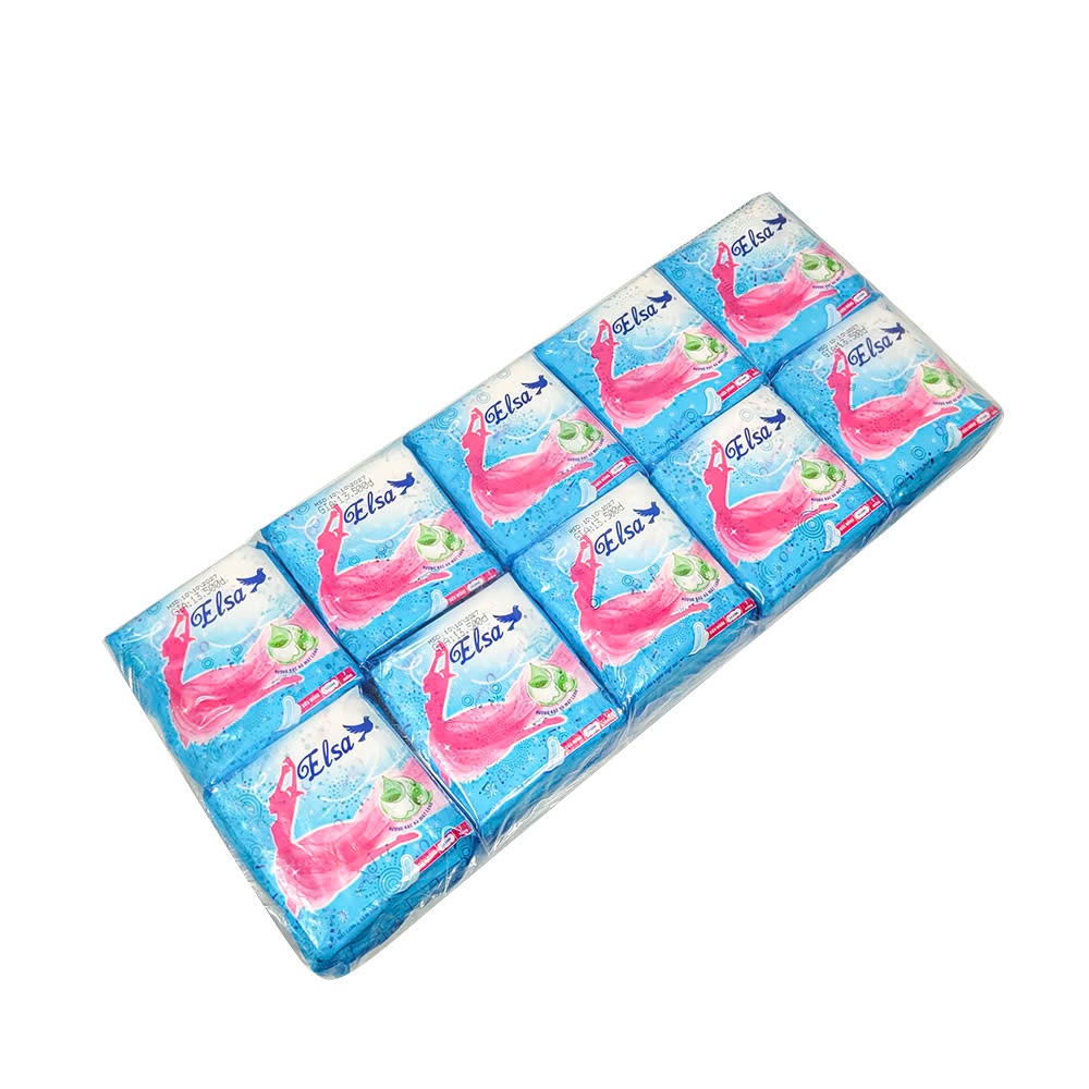 Combo 10 gói Băng vệ sinh Elsa siêu thấm hút, bề mặt lưới êm mềm, kháng khuẩn khử mùi