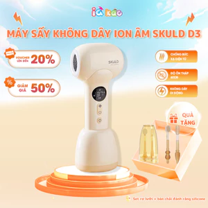 Máy Sấy Tóc Ion Âm Không Dây SKULD D3 Cho Bé - Điều Chỉnh 3 Chế Độ, Cảm Ứng, Độ Ồn Thấp, Chống Bức Xạ, An Toàn