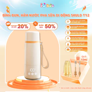 Bình Hâm Nước Pha Sữa Di Động Không Dây T12 Đun Nước Thông Minh 500ml Giữ Nhiệt Tiện Lợi Du Lịch Cho Bé IQKAO