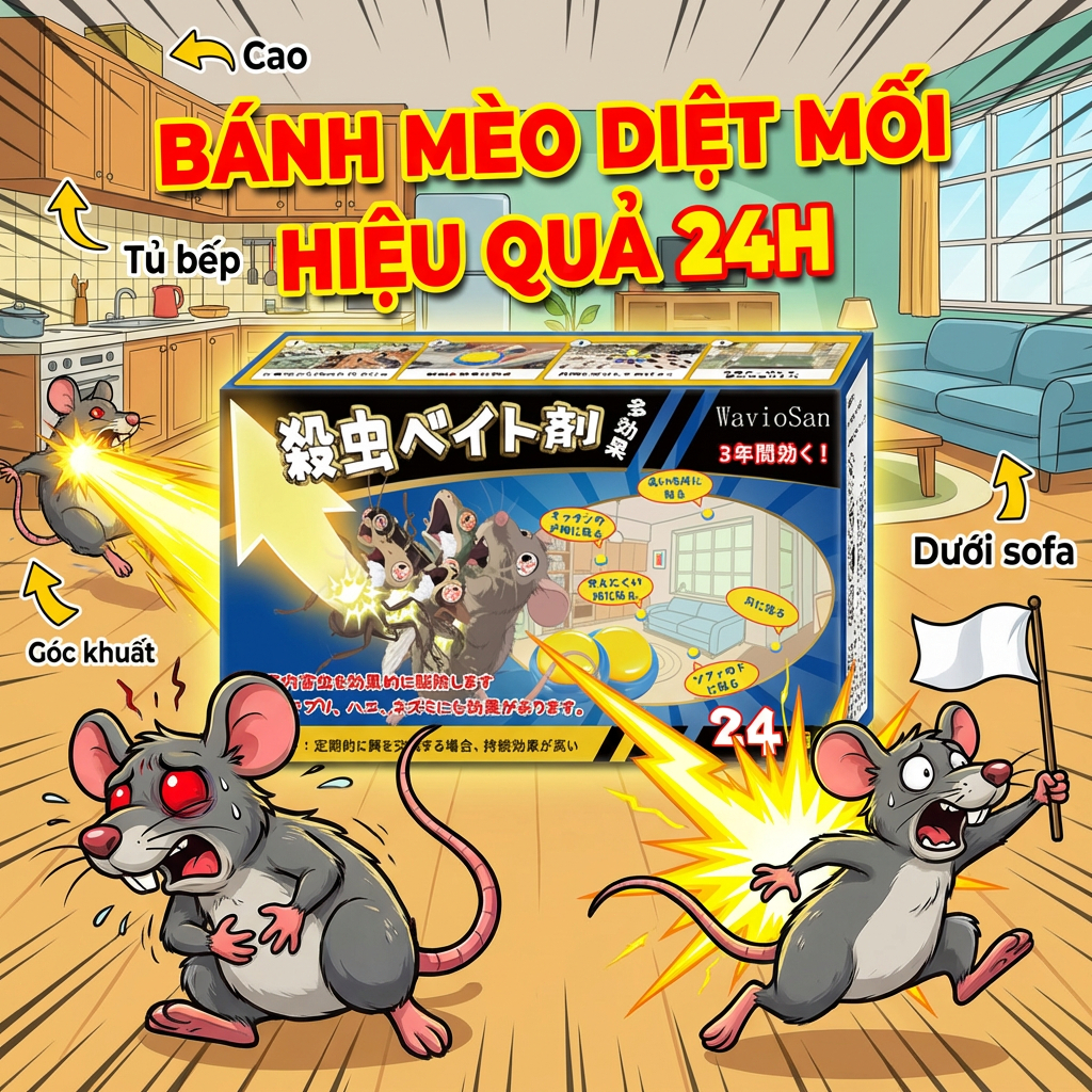 ‼️Mua 1 tặng 1🐭💊Giải quyết vấn đề chuột ngay lập tức💊🐭 thuốc diệt chuột mồi diệt chuột thuốc sát chuột diệt chuột 24 viê