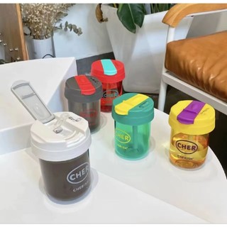 Cốc Nhựa Uống Nước Cầm Tay Xinh Xắn Kèm Ống Hút như hình