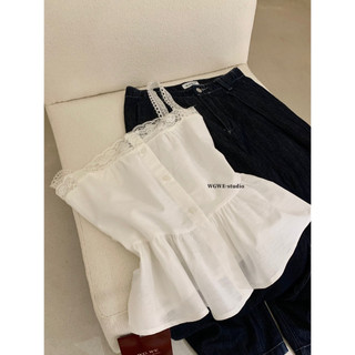𝐏𝐡𝐢𝐞𝐧 𝐖𝐆𝐖𝐄 | (Sẵn) w8676 Áo 2 Dây Ôm Xoè Phối Ren Summer