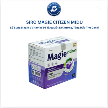 Siro Magie Citizen Midu, Bổ Sung Magie & Vitamin B6 Tăng Mật Độ Xương, Tăng Hấp Thu Canxi