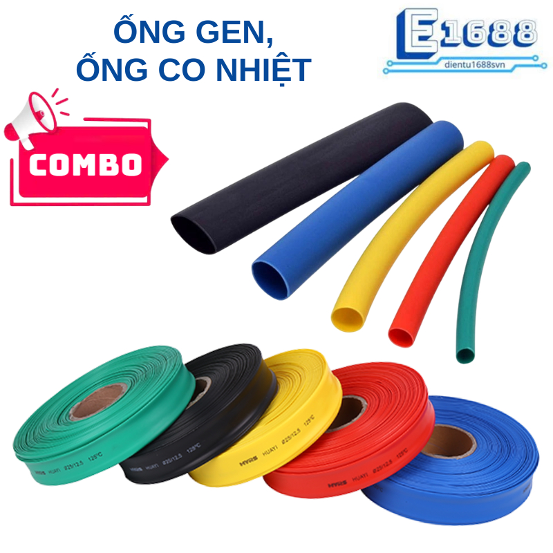 10 mét- Ống co nhiệt, ống gen cách điện, ống bọc dây điện 1-10mm tiện lợi bán theo mét