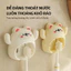 Giá treo bàn chải gắn tường hai khe hình chú gấu 4 màu sắc dễ thương 6.5x7.8cm