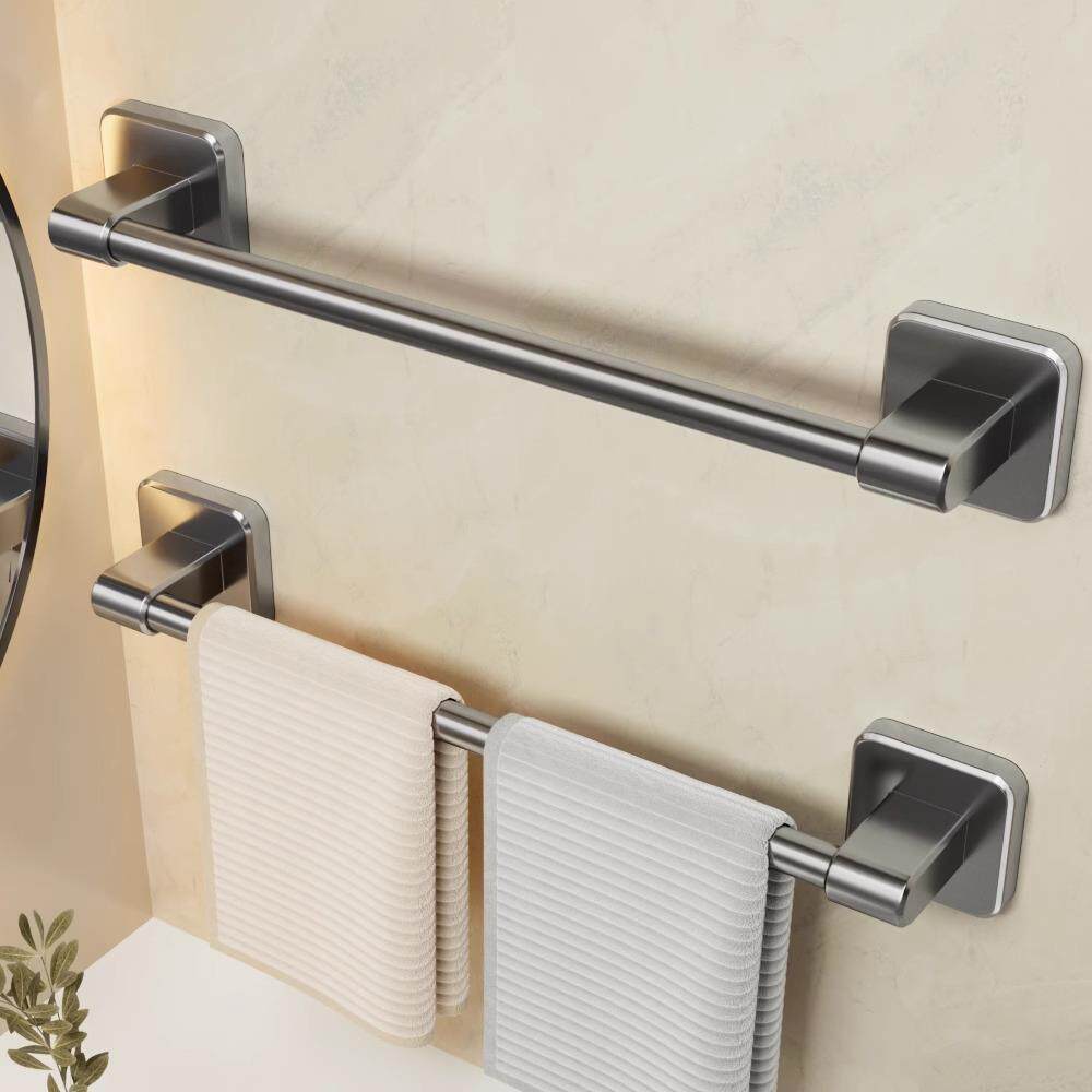 Thanh Treo Khăn Nhà Tắm Dán Tường, Giá Treo Dép Hợp Kim Nhôm Cao Cấp Kèm Miếng Dán