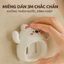 Giá treo bàn chải gắn tường hai khe hình chú gấu 4 màu sắc dễ thương 6.5x7.8cm