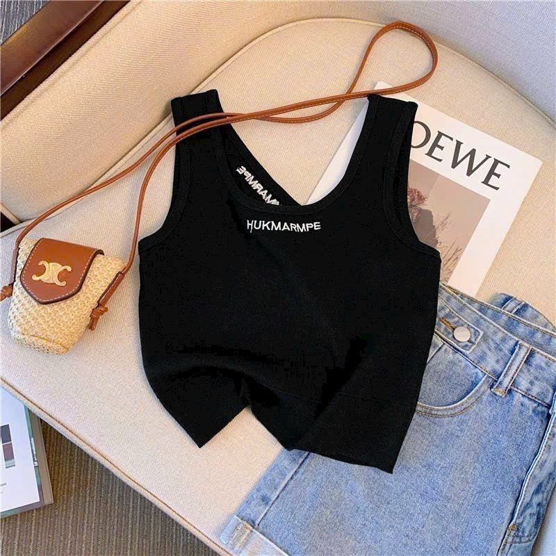 ( Mở bán 2026) Áo bra croptop 2 dây bản vừa, Cổ tròn lệch sau chất thun tăm mềm,dáng basic,phong cách trẻ trung
