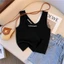Áo bra croptop 2 dây bản vừa, Cổ tròn lệch sau chất thun tăm mềm,dáng basic,phong cách trẻ trung