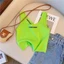 Áo bra croptop 2 dây bản vừa, Cổ tròn lệch sau chất thun tăm mềm,dáng basic,phong cách trẻ trung