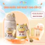 Bình Nước Giữ Nhiệt SKULD C3 550ml Cho Bé, 2 Nắp Ống Hút Và Cốc Uống, Giữ Ấm 12 Giờ, Kèm Dây Đeo Tiện Lợi IQKAO