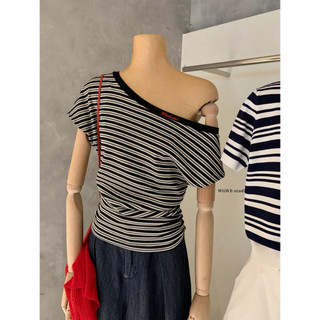 𝐏𝐡𝐢𝐞𝐧 𝐖𝐆𝐖𝐄 | (Sẵn) w8627 Áo Trễ Lệch Vai Mongtoghi Buộc Lưng