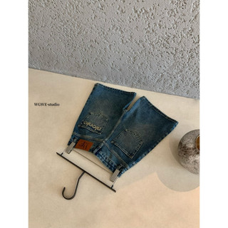𝐏𝐡𝐢𝐞𝐧 𝐖𝐆𝐖𝐄 | (Sẵn) w7322 Quần Đùi Jean Ngố Chữ Túi Sau Cạp Cao