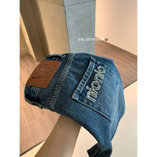 𝐏𝐡𝐢𝐞𝐧 𝐖𝐆𝐖𝐄 | (Sẵn) w7322 Quần Đùi Jean Ngố Chữ Túi Sau Cạp Cao
