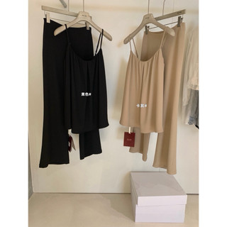 𝐏𝐡𝐢𝐞𝐧 𝐖𝐆𝐖𝐄 | (Sẵn) w8769 Set Áo 2 Dây Rộng Mix Quần Ống Suông Loe Hack Dáng