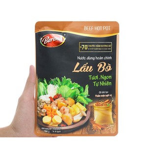 Nước dùng hoàn chỉnh lẩu bò Barona gói 164g