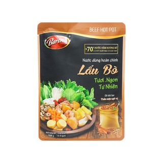 Nước dùng hoàn chỉnh lẩu bò Barona gói 164g