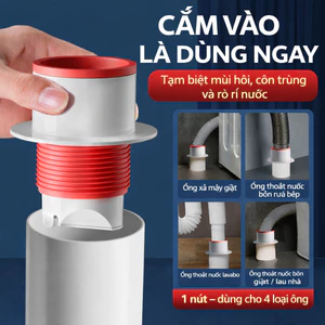 Nắp Đậy Ngăn Mùi, Vi Khuẩn Màu Đỏ Chuyên Dụng Cho Ống Cống 50-75mm