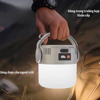 Đèn LED Cắm Trại Năng Lượng Mặt Trời, Đèn Dã Ngoại Sạc Type-C, Đa Năng Chiếu Sáng, Nhẹ Gọn Tiện Dụng
