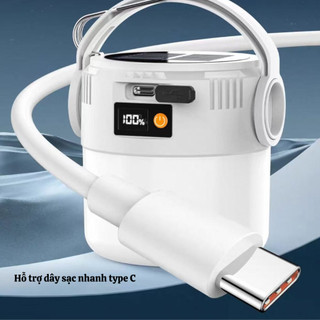 Đèn LED Cắm Trại Năng Lượng Mặt Trời, Đèn Dã Ngoại Sạc Type-C, Đa Năng Chiếu Sáng, Nhẹ Gọn Tiện Dụng