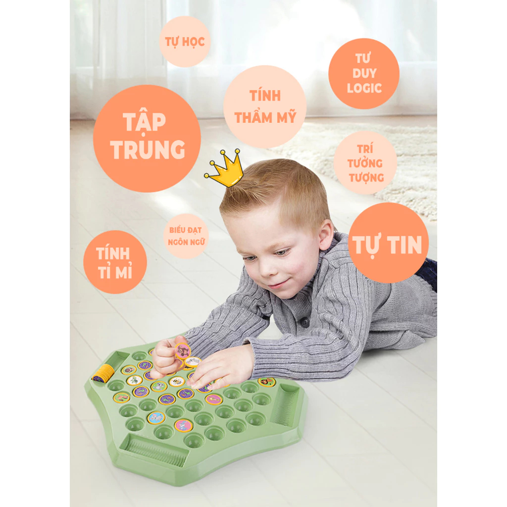 Bộ Cờ Lật Rèn Luyện Trí Nhớ, Nâng Cao Tư Duy Giúp Trẻ Quên Ngay Điện Thoại