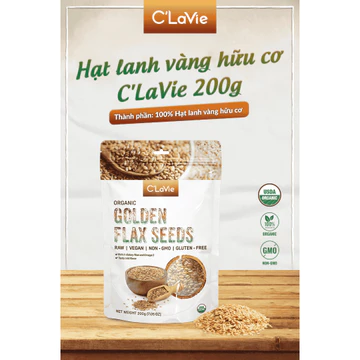 Hạt lanh vàng hữu cơ ANBIO/C'LAVIE 200g/100g - Nhà hữu cơ