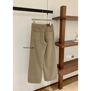 𝐏𝐡𝐢𝐞𝐧 𝐖𝐆𝐖𝐄 | (Sẵn) w8521 Quần Jean Nâu Rêu Nhạt Ống Suông